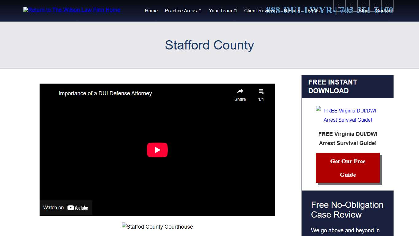 Stafford County Court Information The Wilson Law Firm